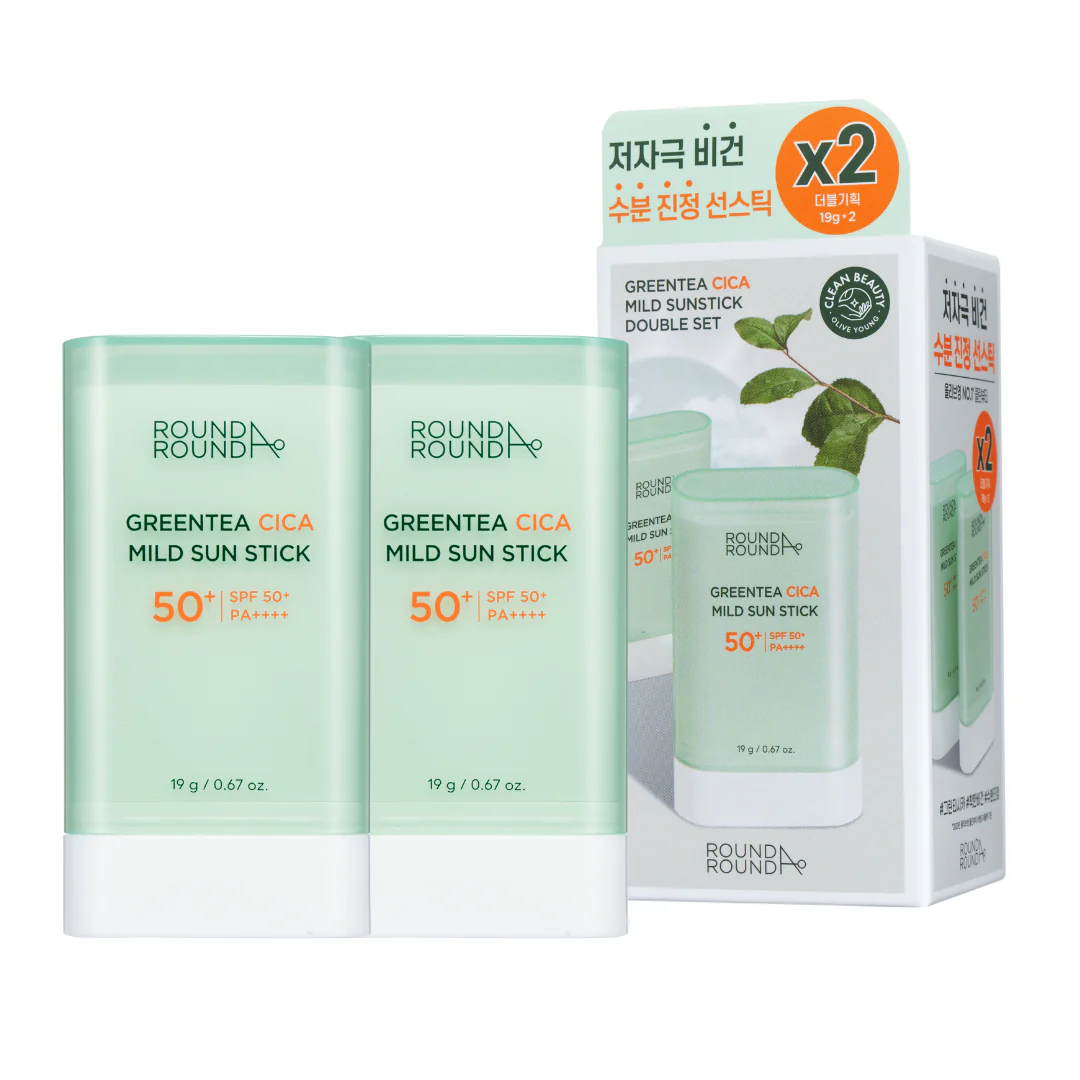 1_1f1946fa-dab0-40a0-9a92-c92097aa6ad8.webp GREENTEA CICA MILD SUN STICK DOUBLE SET (x2) - Imagen 1