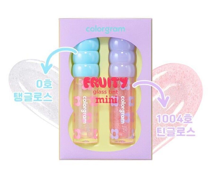 COLORGRAM-Fruity-Glass-Tint-Mini-Duo-Set-Double-Gloss.jpg FRUITY GLASS TINT MINI DUO SET DOUBLE GLOSS - Imagen 1