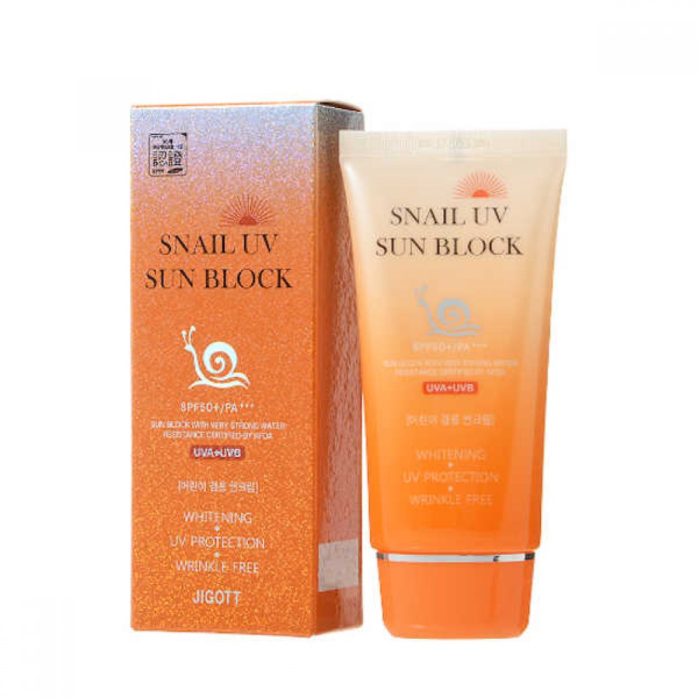 Jigott-SnailUVSunBlockSPF50PA.jpg UV SUN BLOCK SPF 50+ PA+++ - Imagen 1