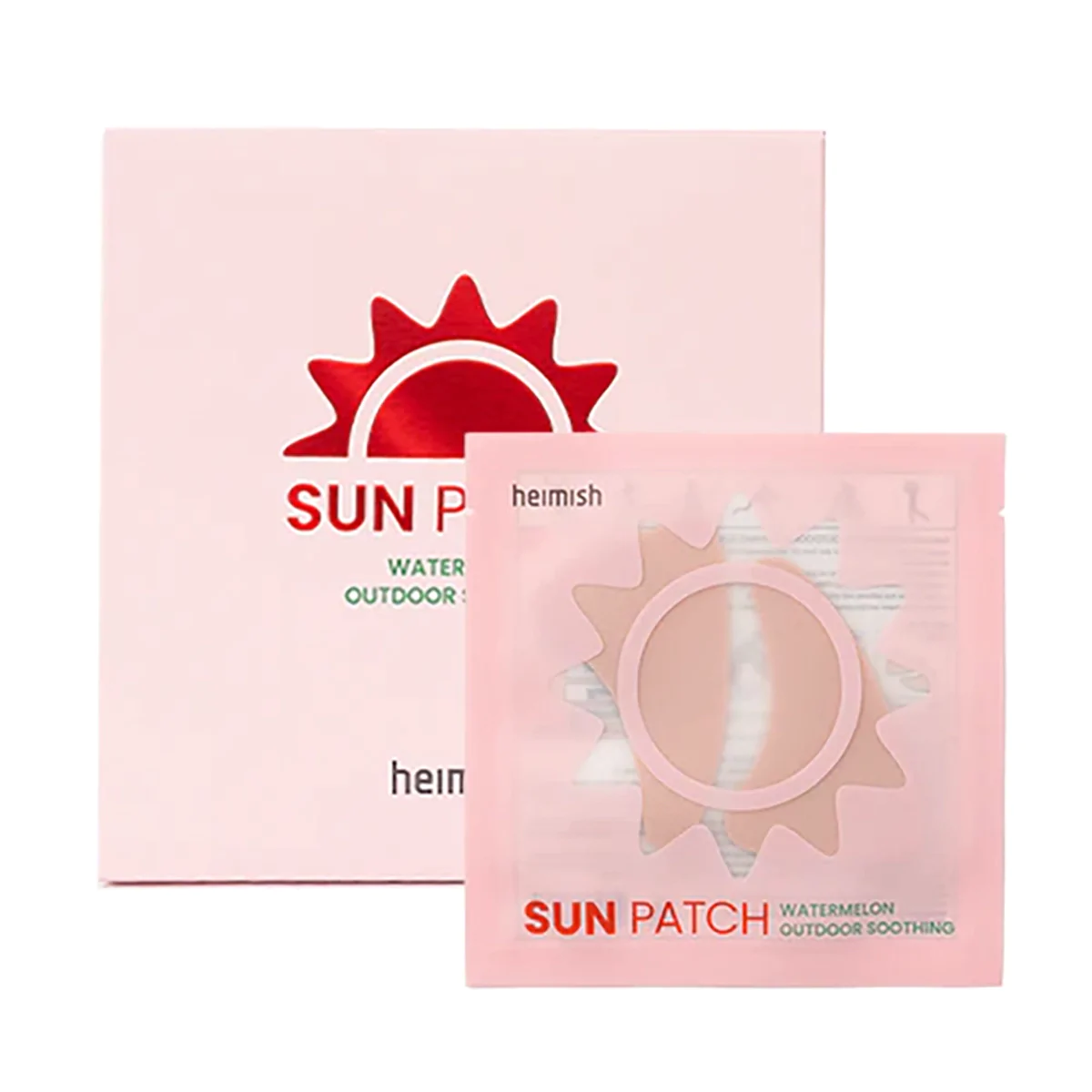 hikoco_Heimish_WatermelonSoothingSunPatch_01.webp Watermelon Outdoor Soothing Sun Patch (CAJA 5 sobres x 2 parches) - Imagen 1